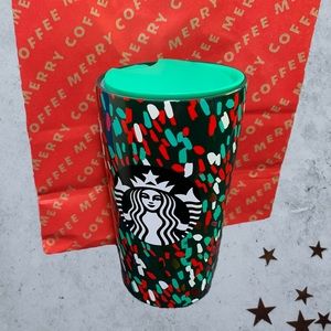 2019 Starbucks Green Confetti Tumbler